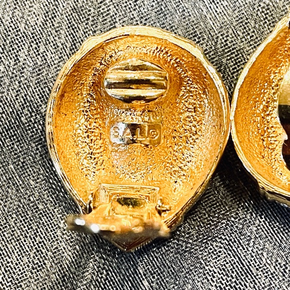 Vintage Swarovski fuchsia earrings. 80’s - Picture 3 of 3